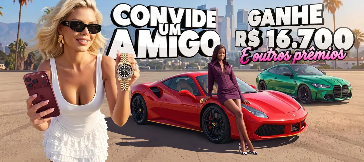 Banner da TopX do programa Convide um amigo, com a chamada ganhe R$ 16.700 e outros prêmios